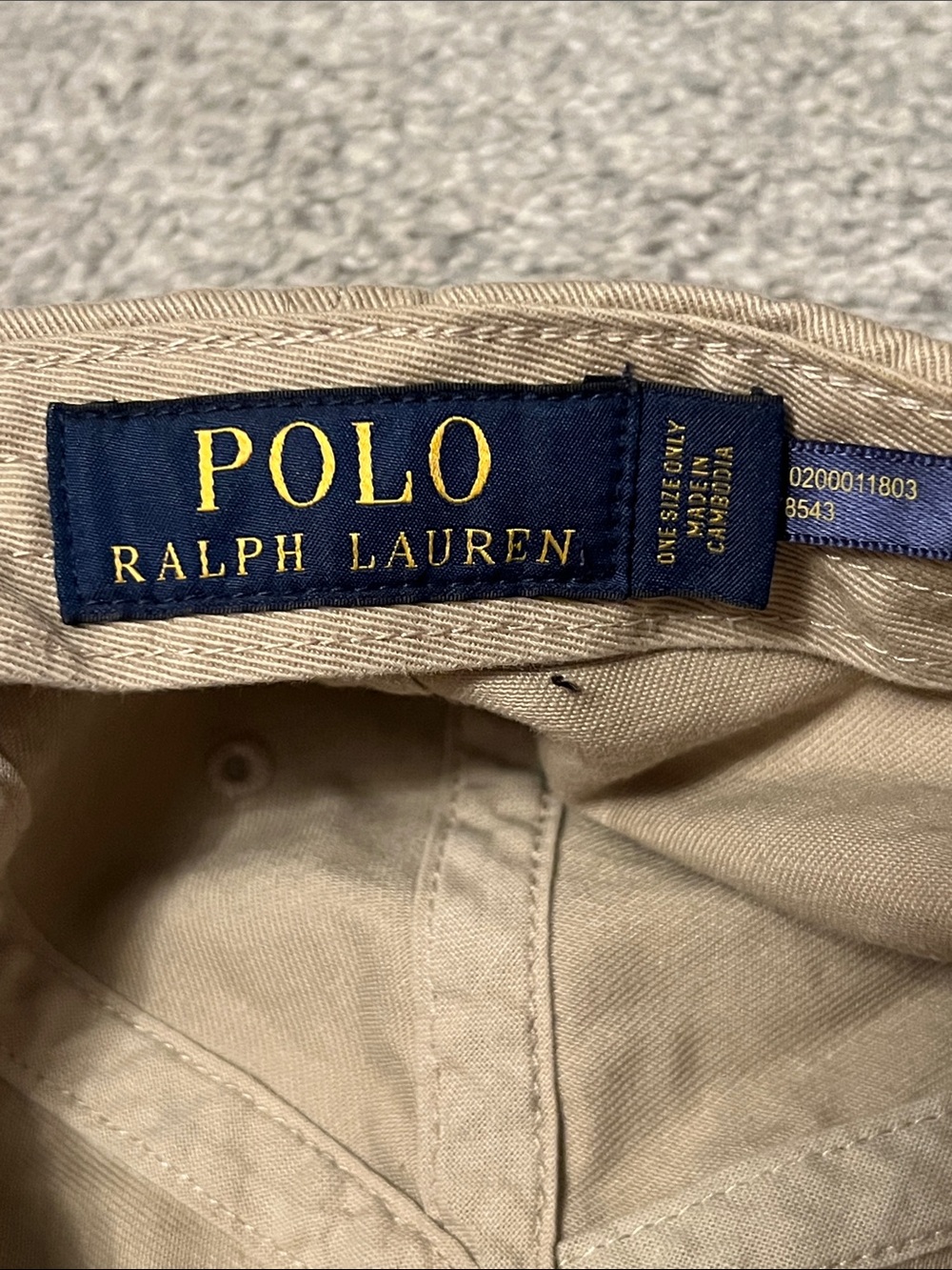 Polo Ralph Lauren Beige Men's Classic Chino Baseball Hat - Picture 10 of 12